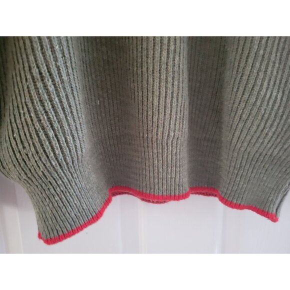 Vintage Marithe And Francois Girbaud Men Olive Green Ribbed Sweater Size Large - Picture 6 of 6